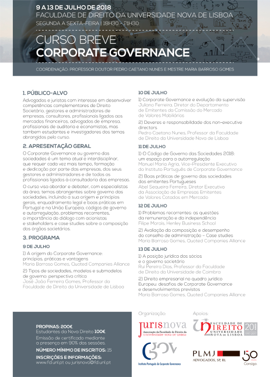 Programa Corporate Governance - Curso Breve