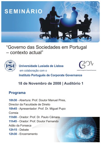 cartaz governo das sociedades