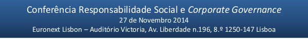 Conferência Responsabilidade Social e Corporate Governance